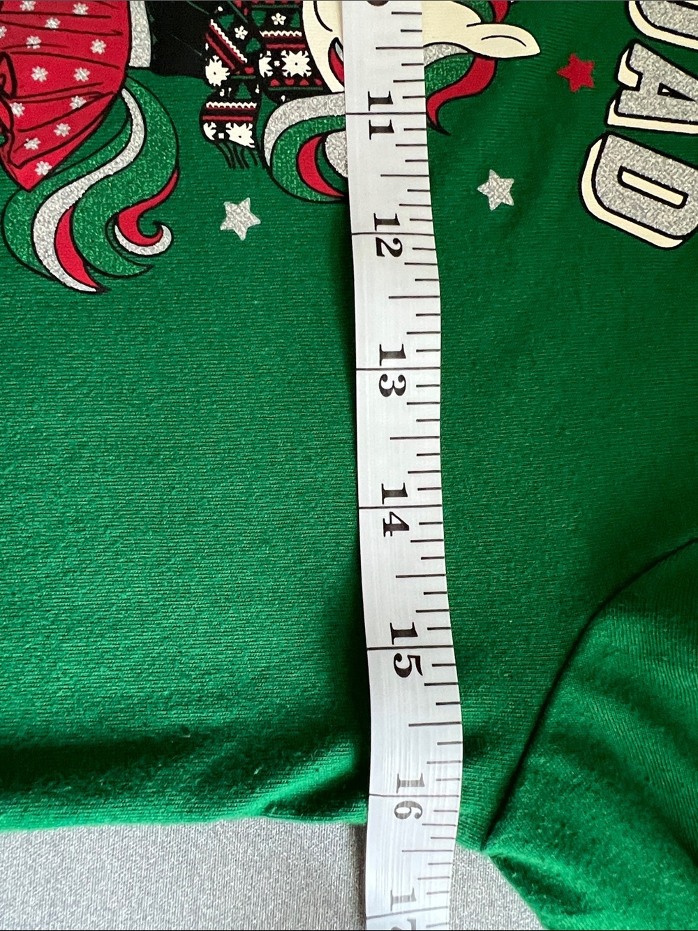 Holiday Time | Green "Santa Squad" Kids Long Sleeve Tee Size XL (14-16) - Picture 15 of 17